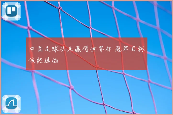 中国足球从未赢得世界杯 冠军目标依然遥远