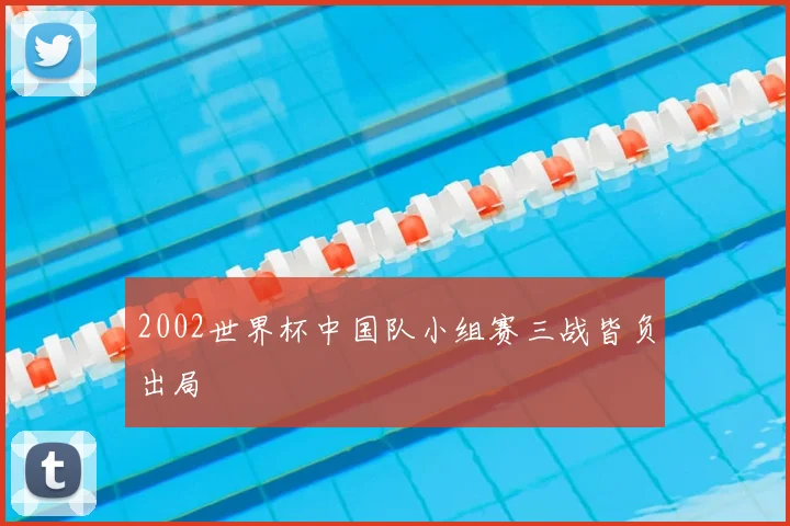 2002世界杯中国队小组赛三战皆负出局